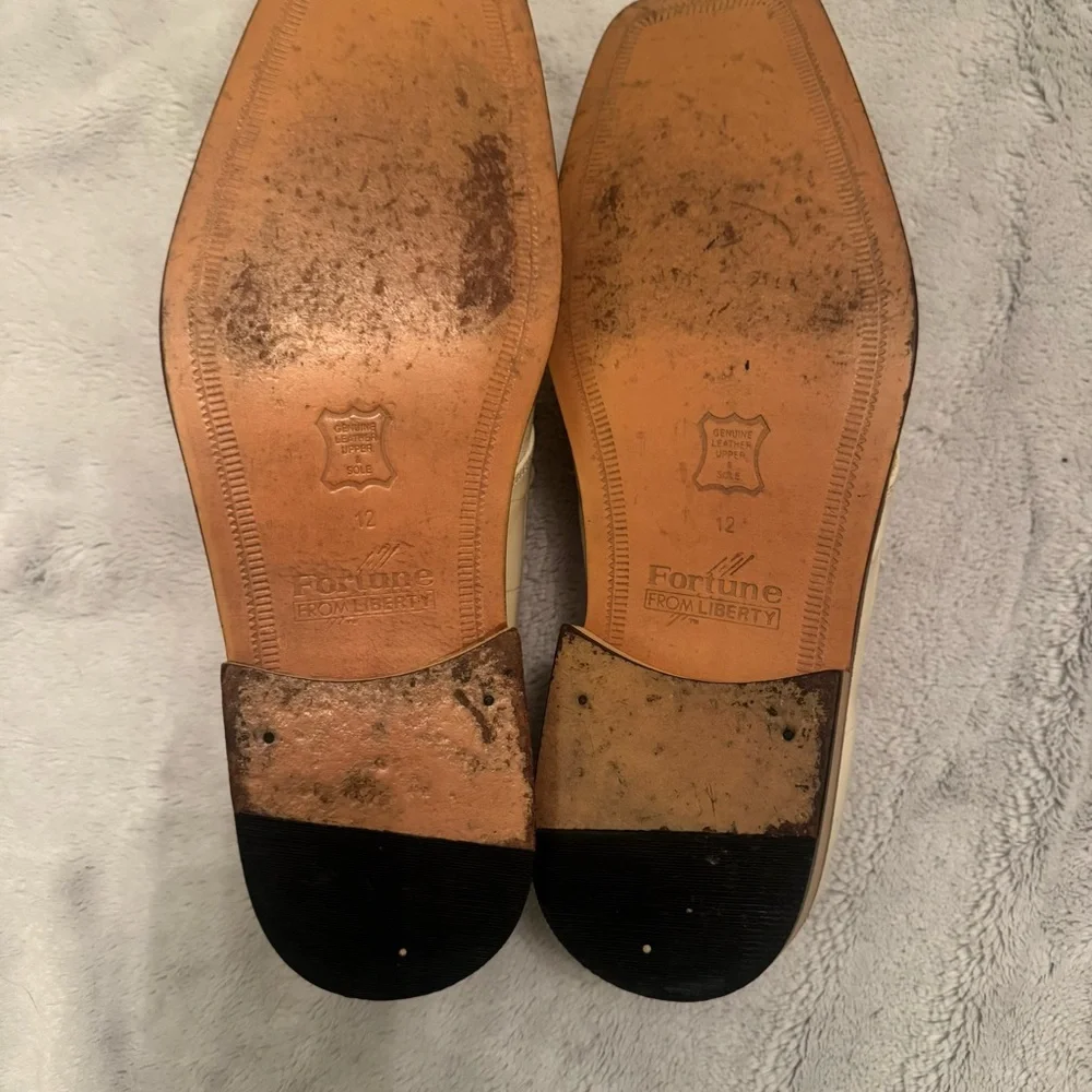 Fortune from Liberty Men’s‎ Size 12 Cream Croc Embossed Leather Dress Shoes